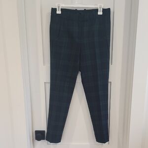 J. Crew Maddie Womens Tartan Pants - Navy and Green
